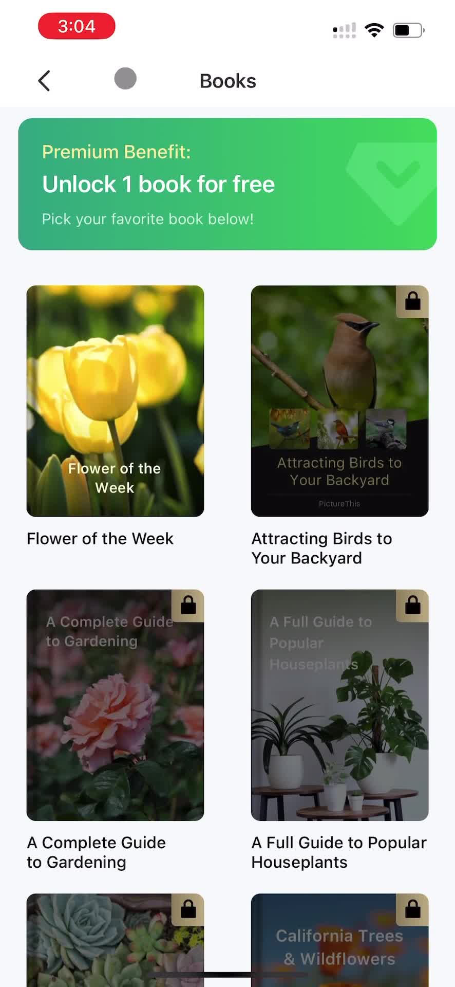 PictureThis books screenshot