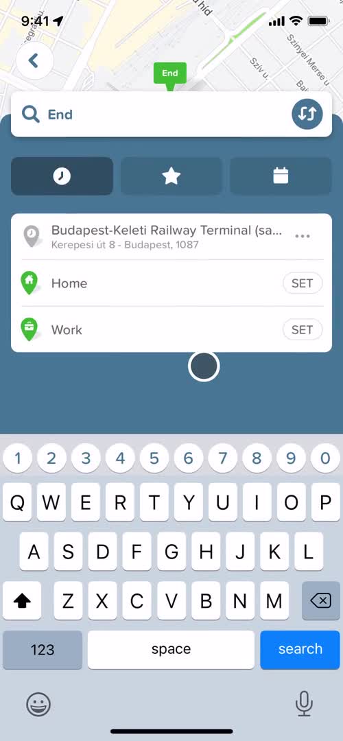 Citymapper set destination screenshot