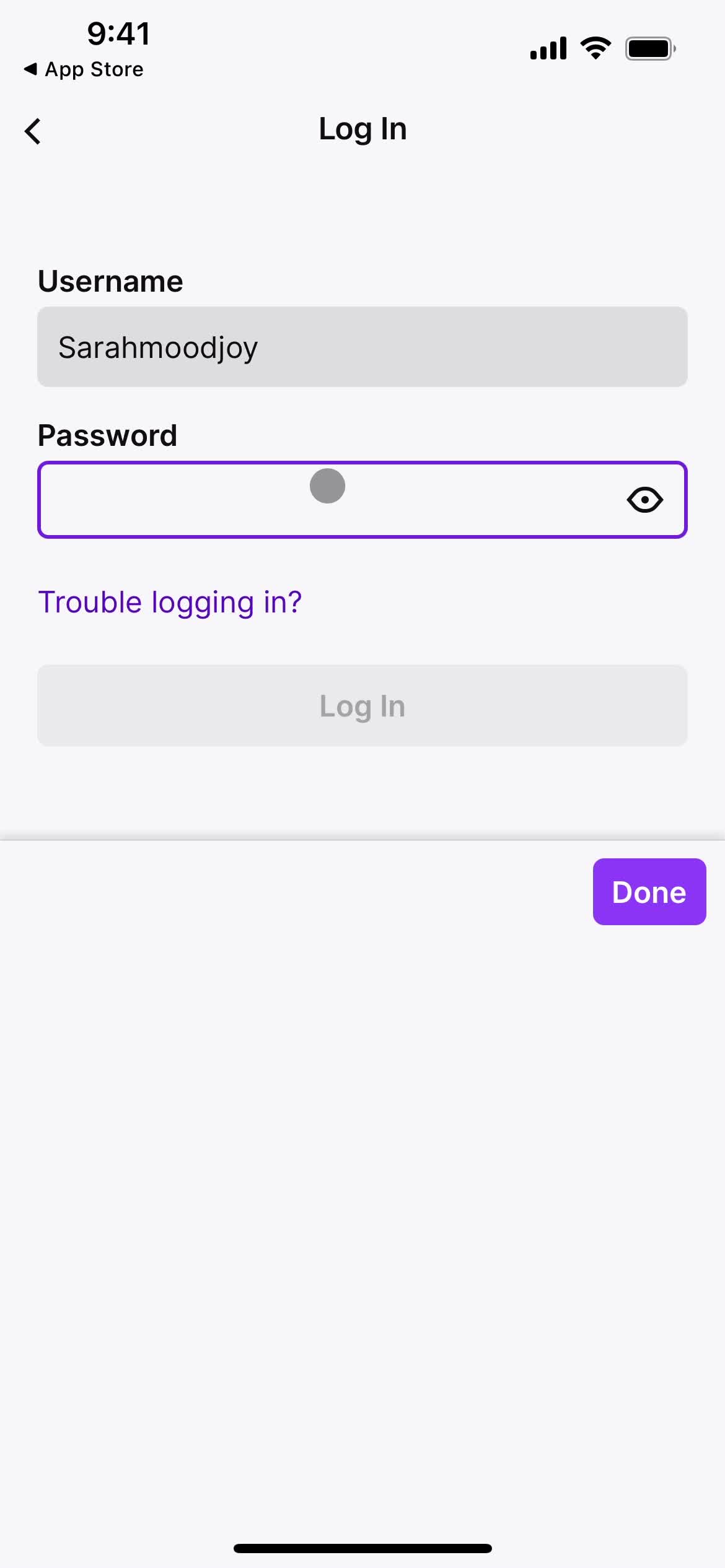 Twitch enter password screenshot