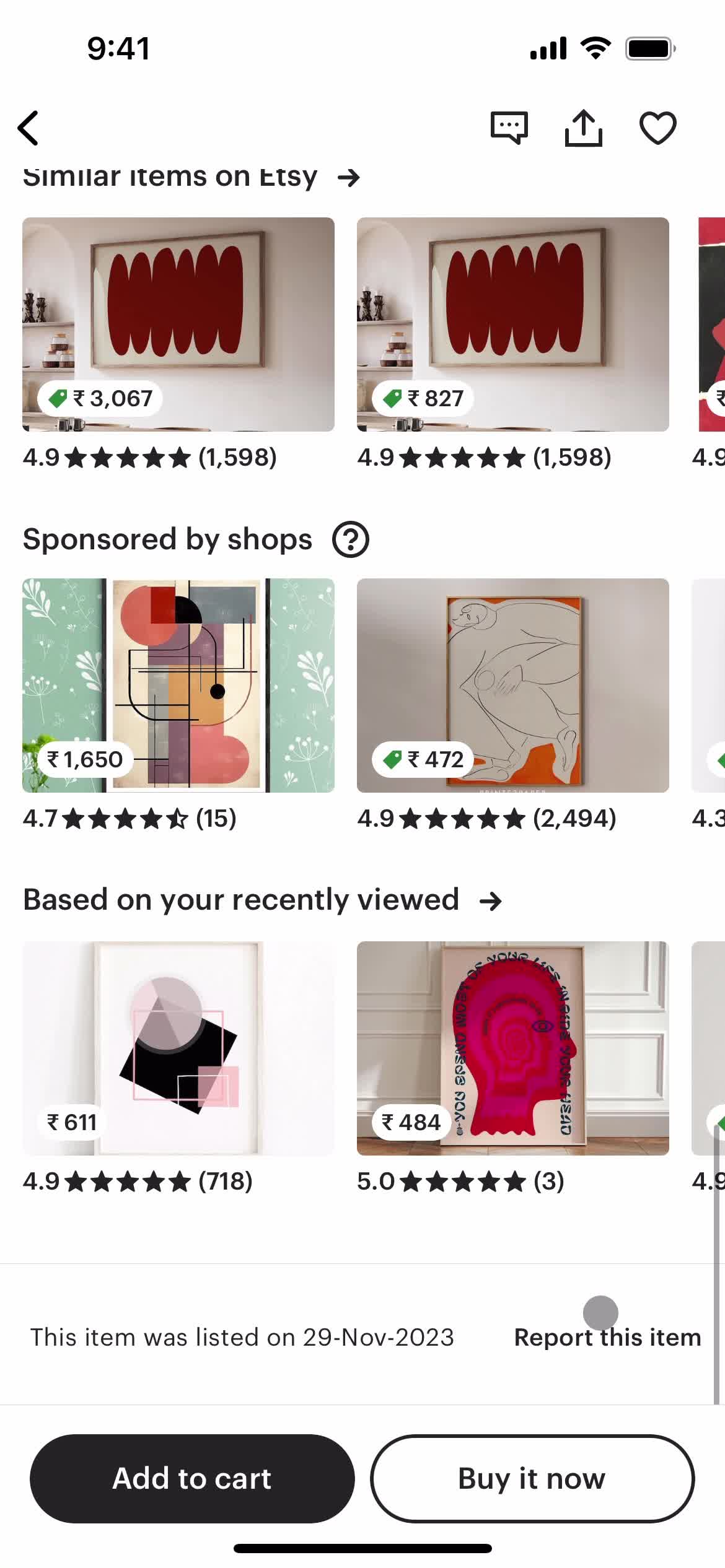 Etsy  screenshot