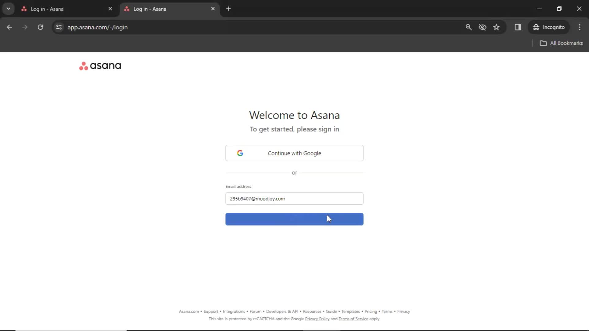 Asana  screenshot