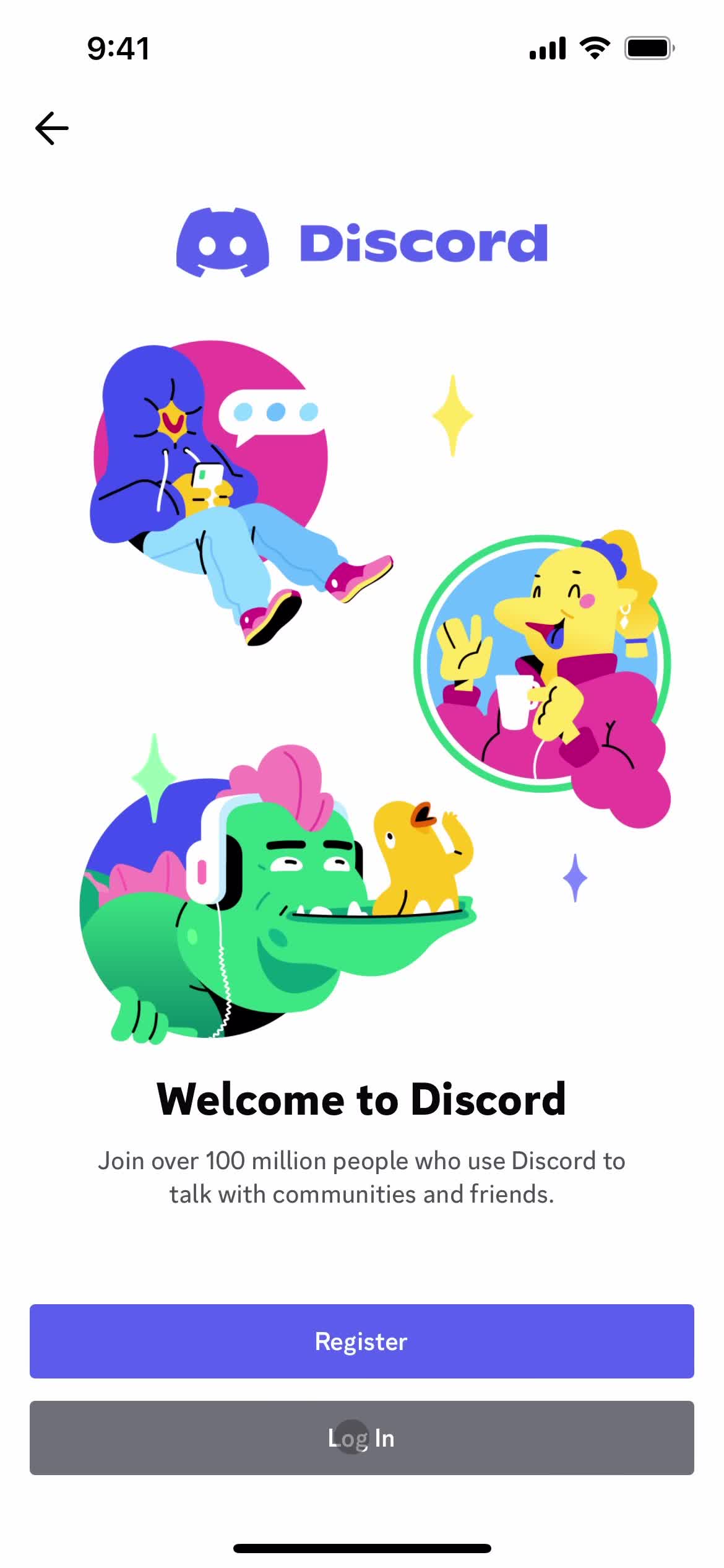 Discord get started screenshot