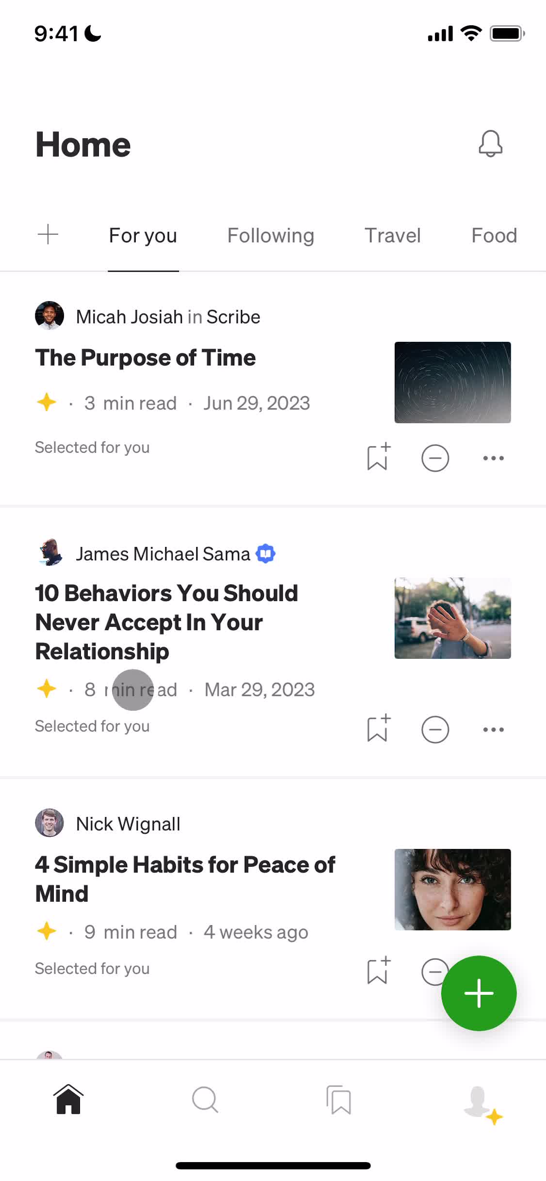 Medium home screenshot