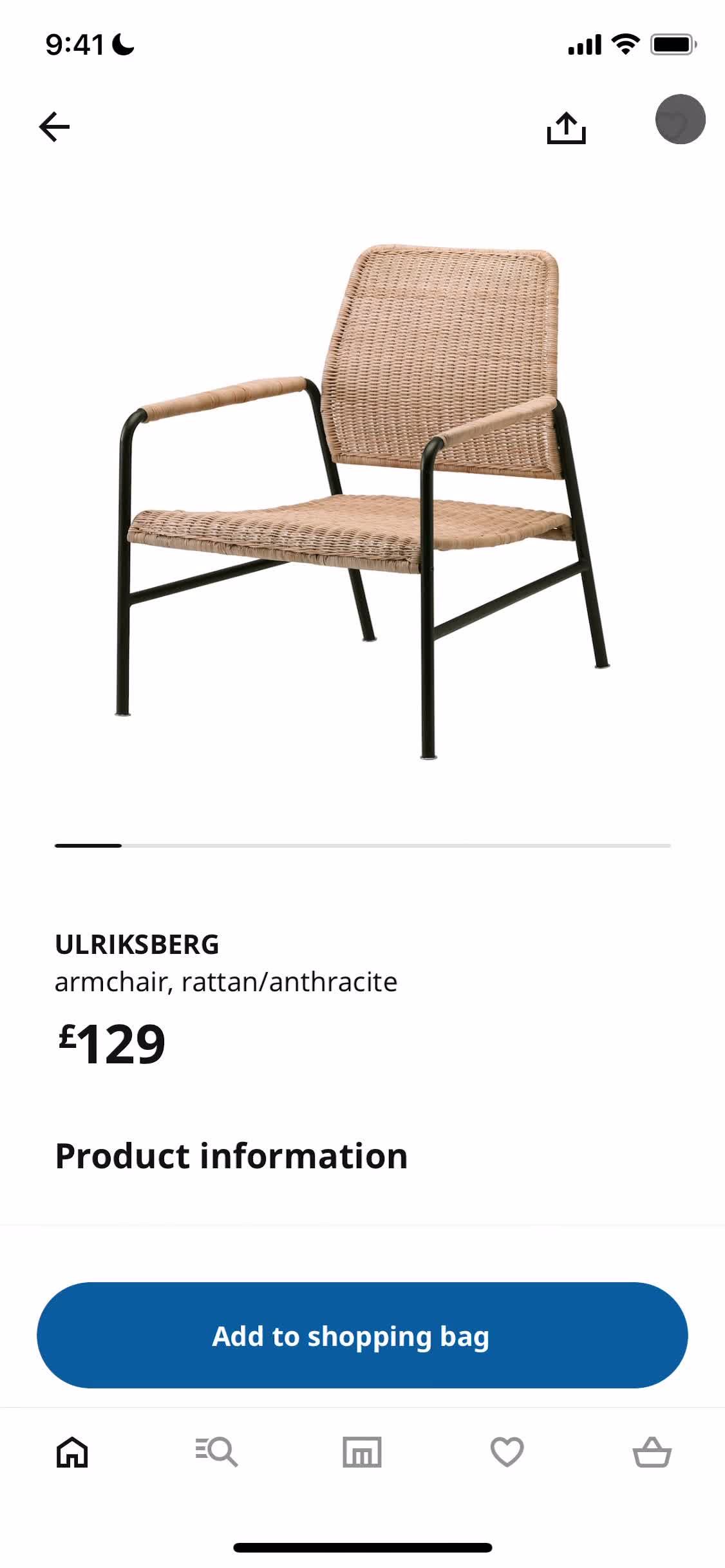 IKEA add to list screenshot