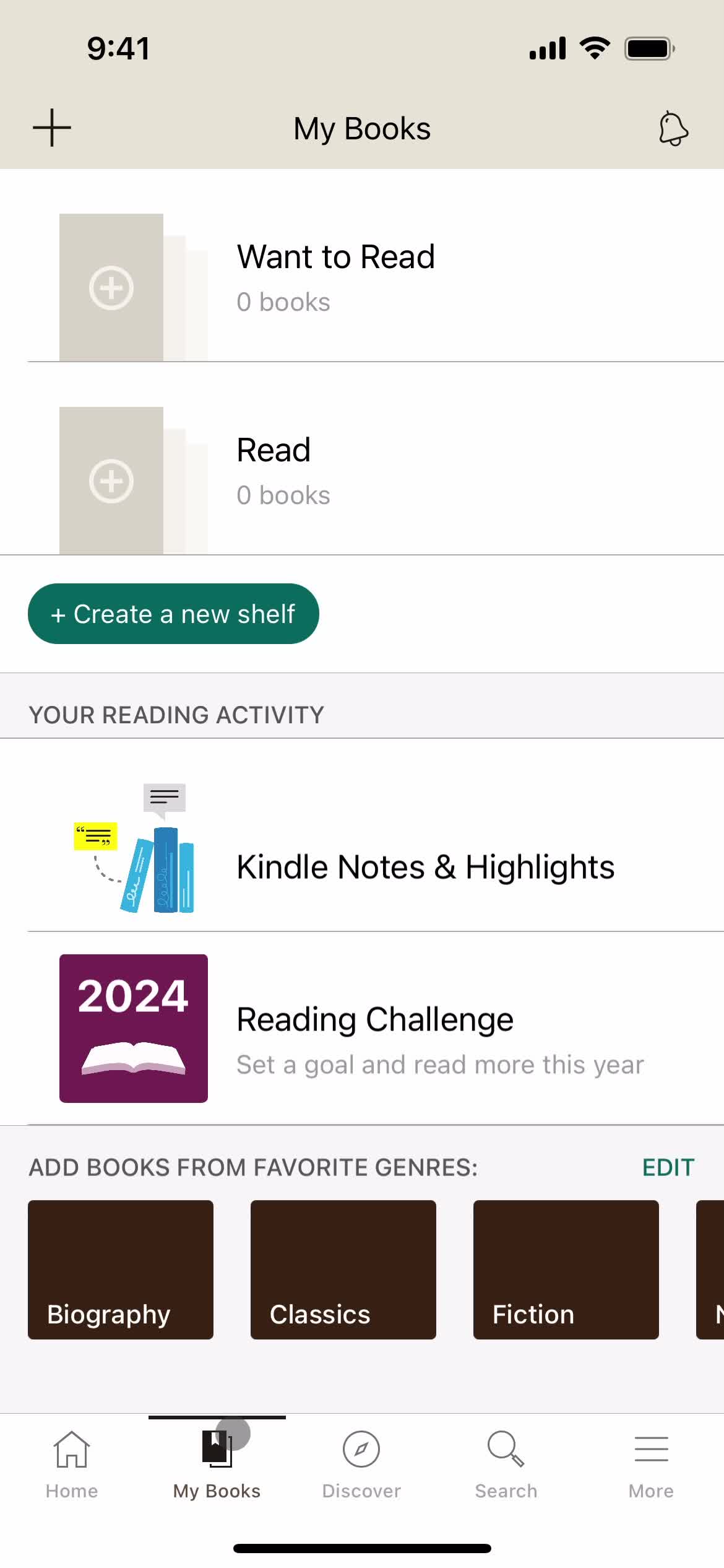 Goodreads collections screenshot