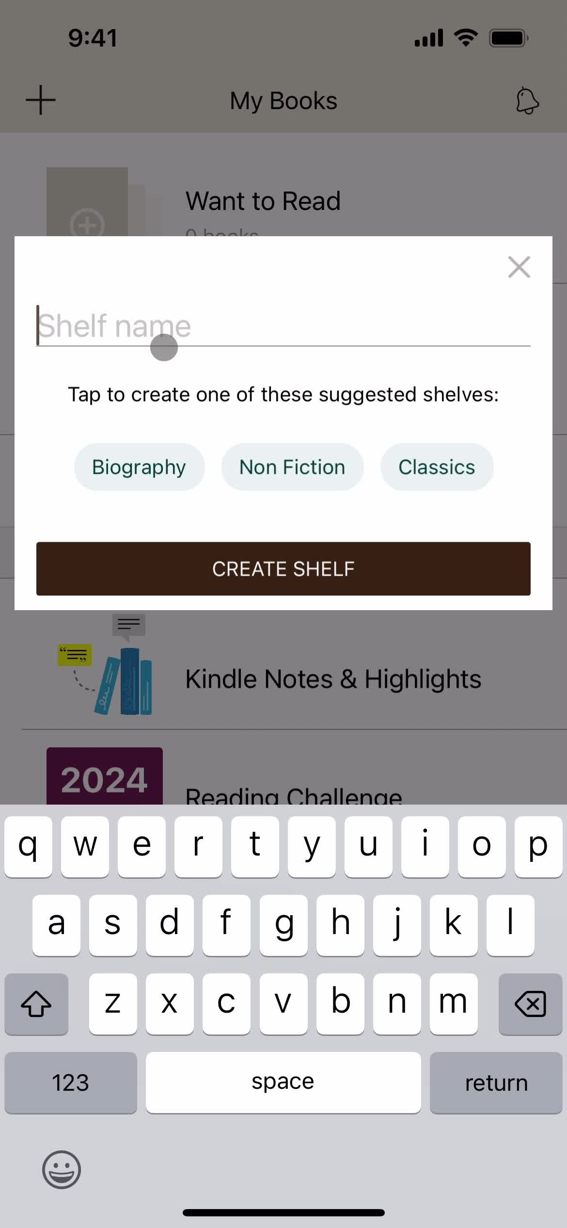 Goodreads create list screenshot