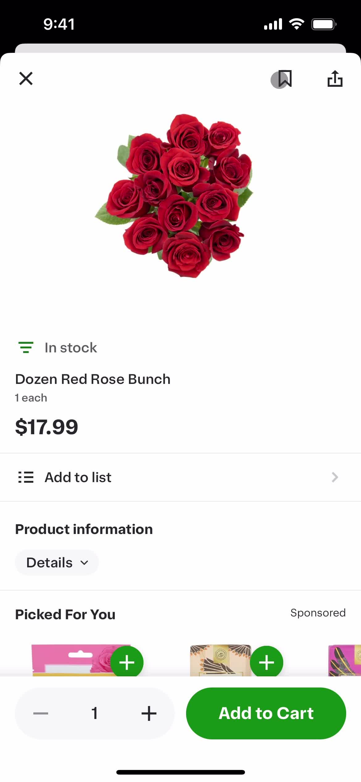 Instacart product detail screenshot