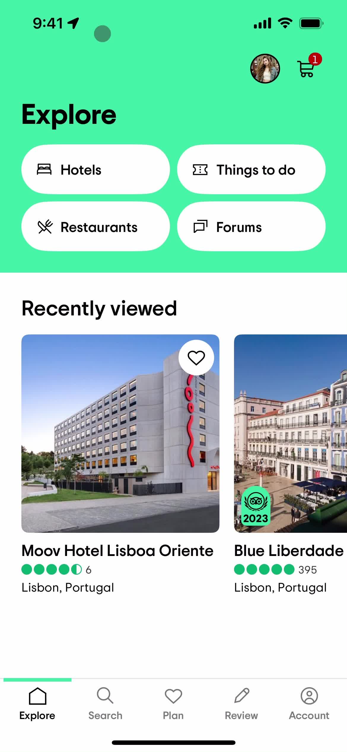 Tripadvisor home screenshot