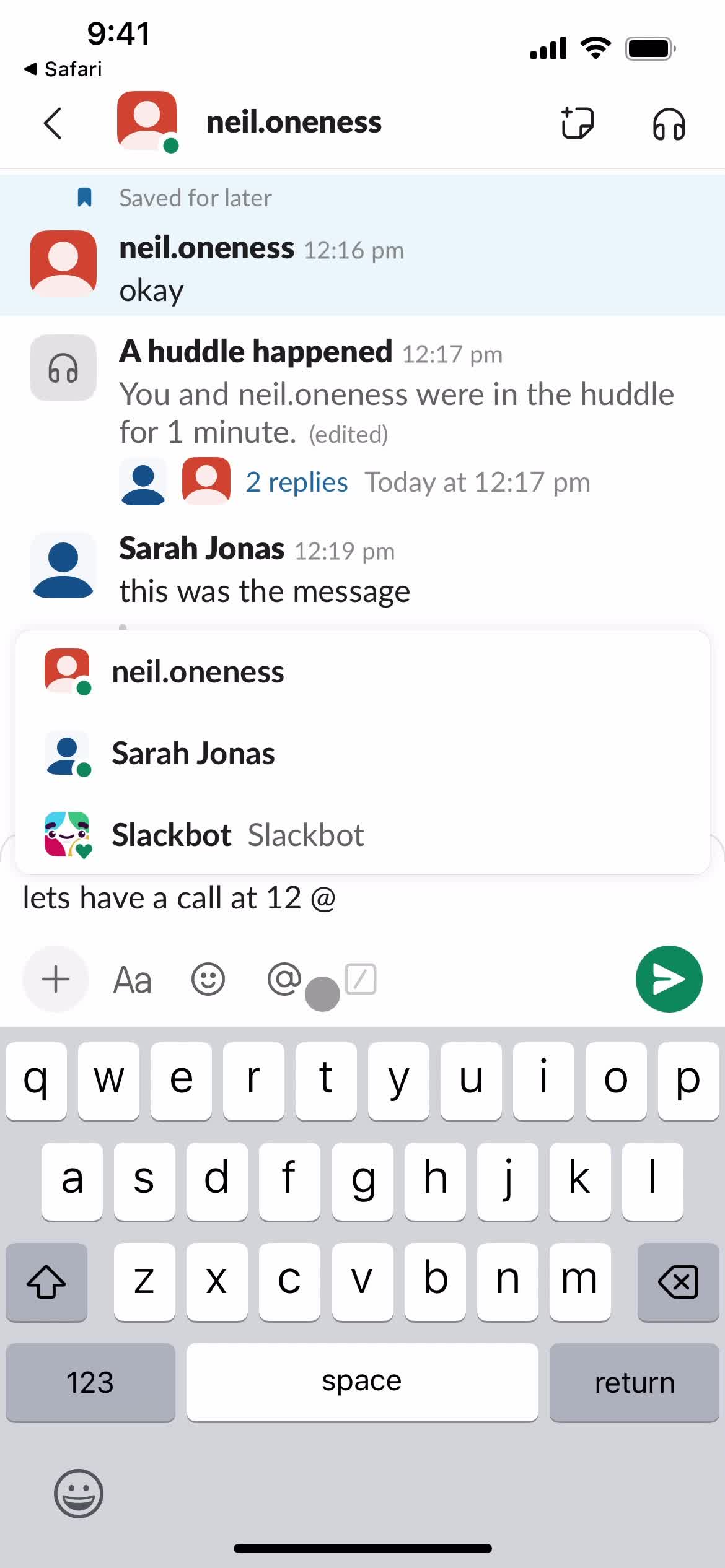 Slack tag people screenshot