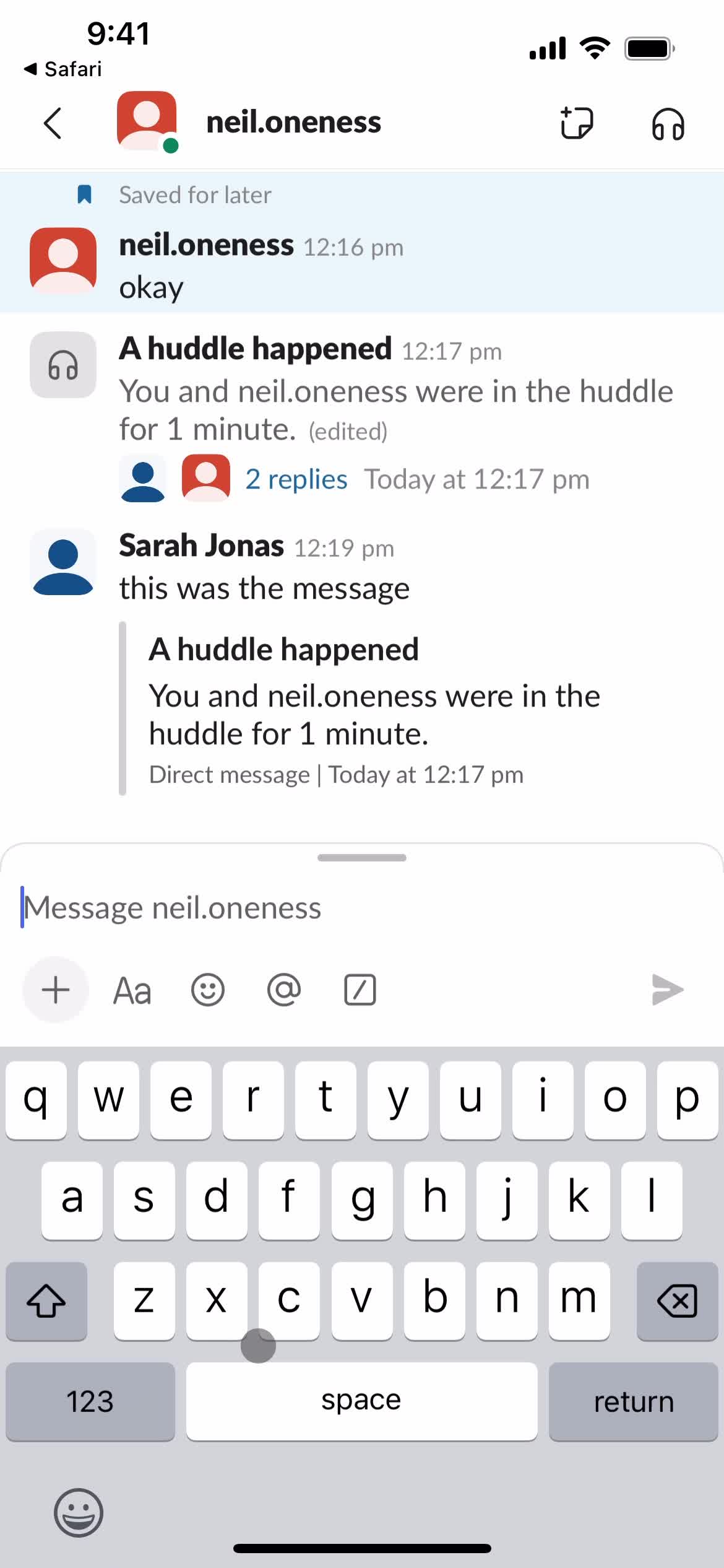 Slack add message screenshot