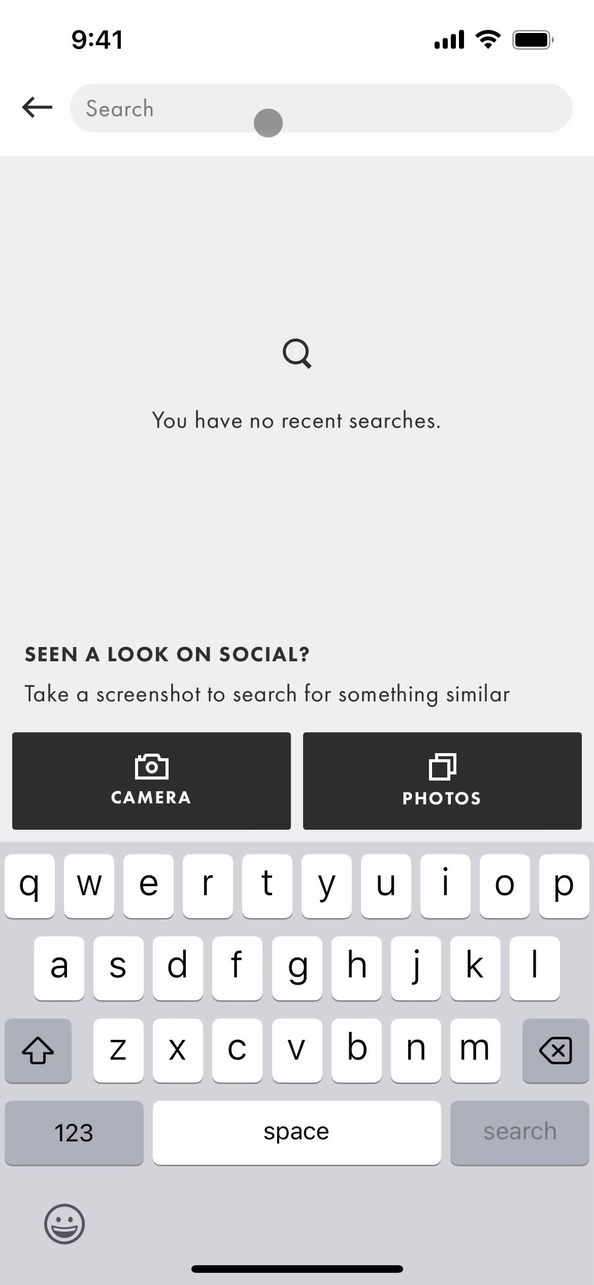 ASOS search screenshot