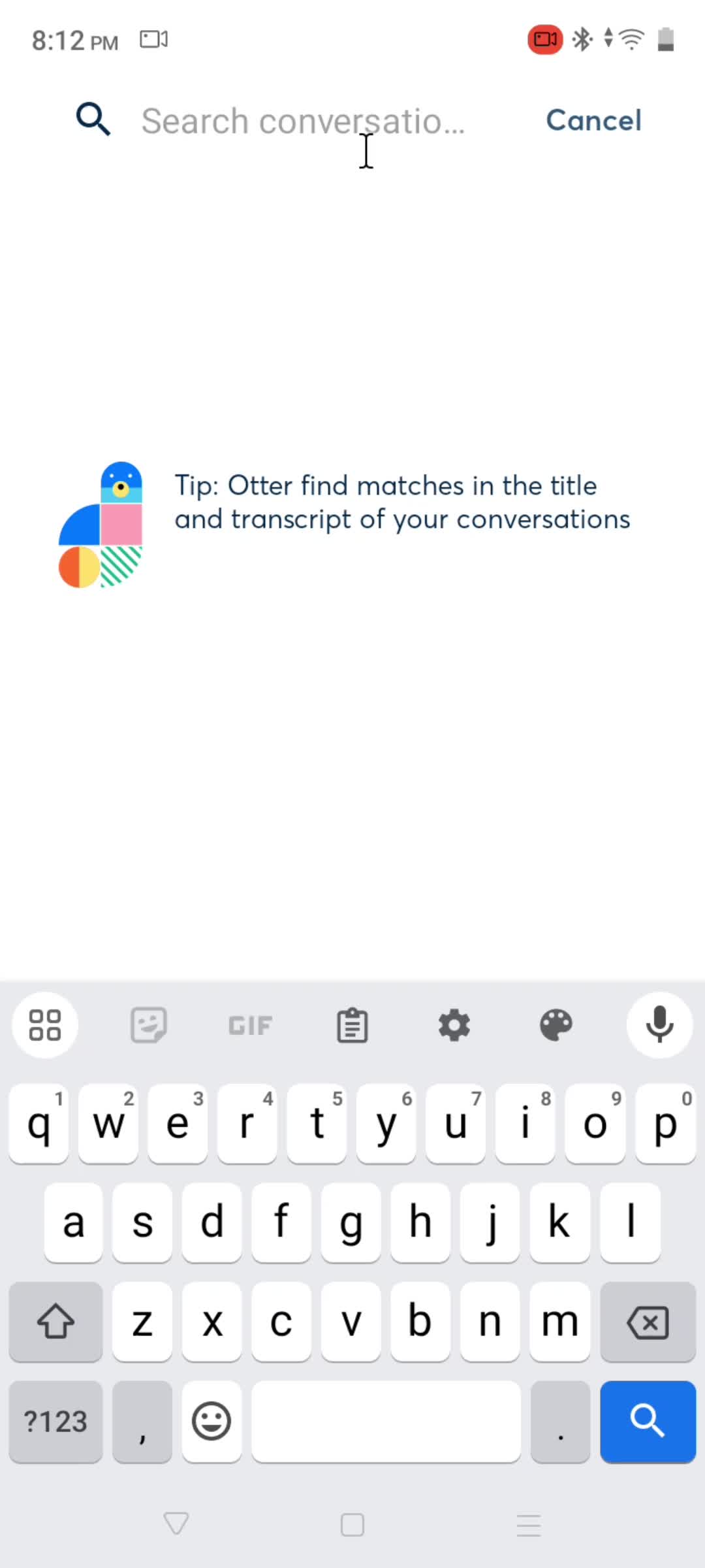 Otter.ai search screenshot