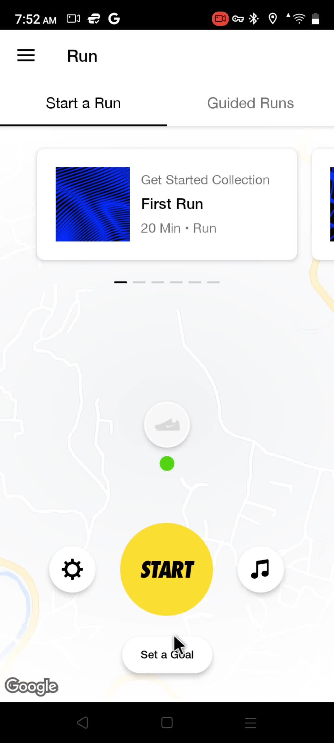 Nike Run Club run screenshot