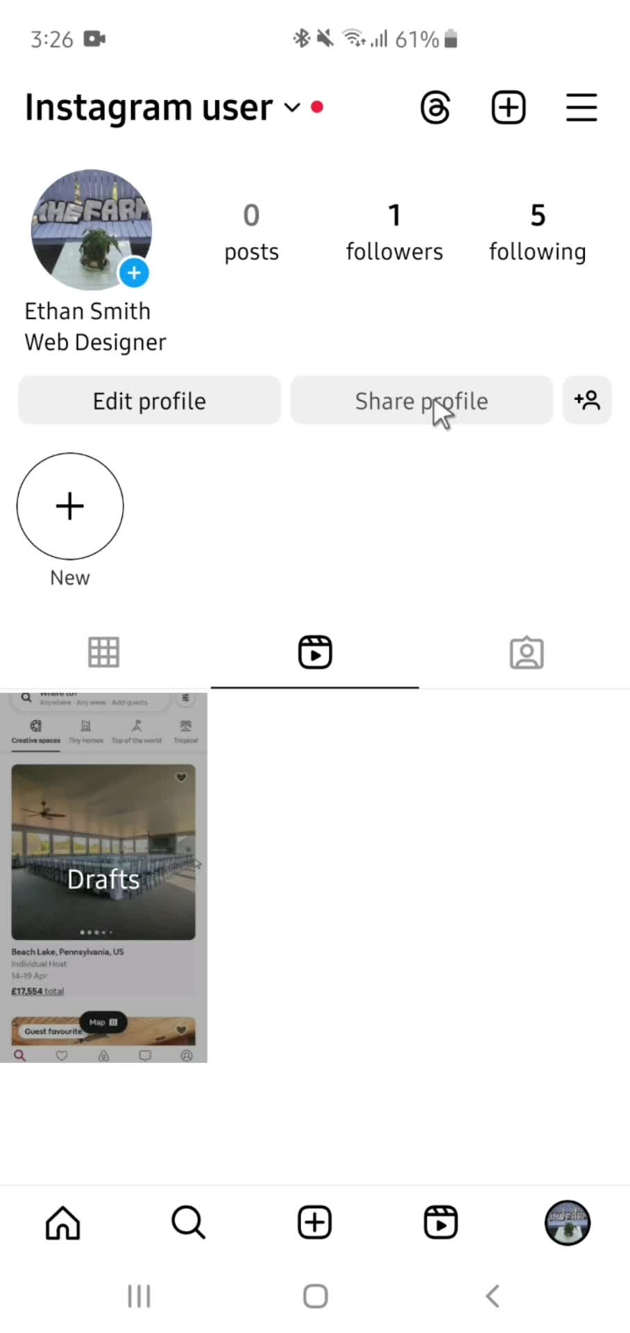 Instagram profile screenshot