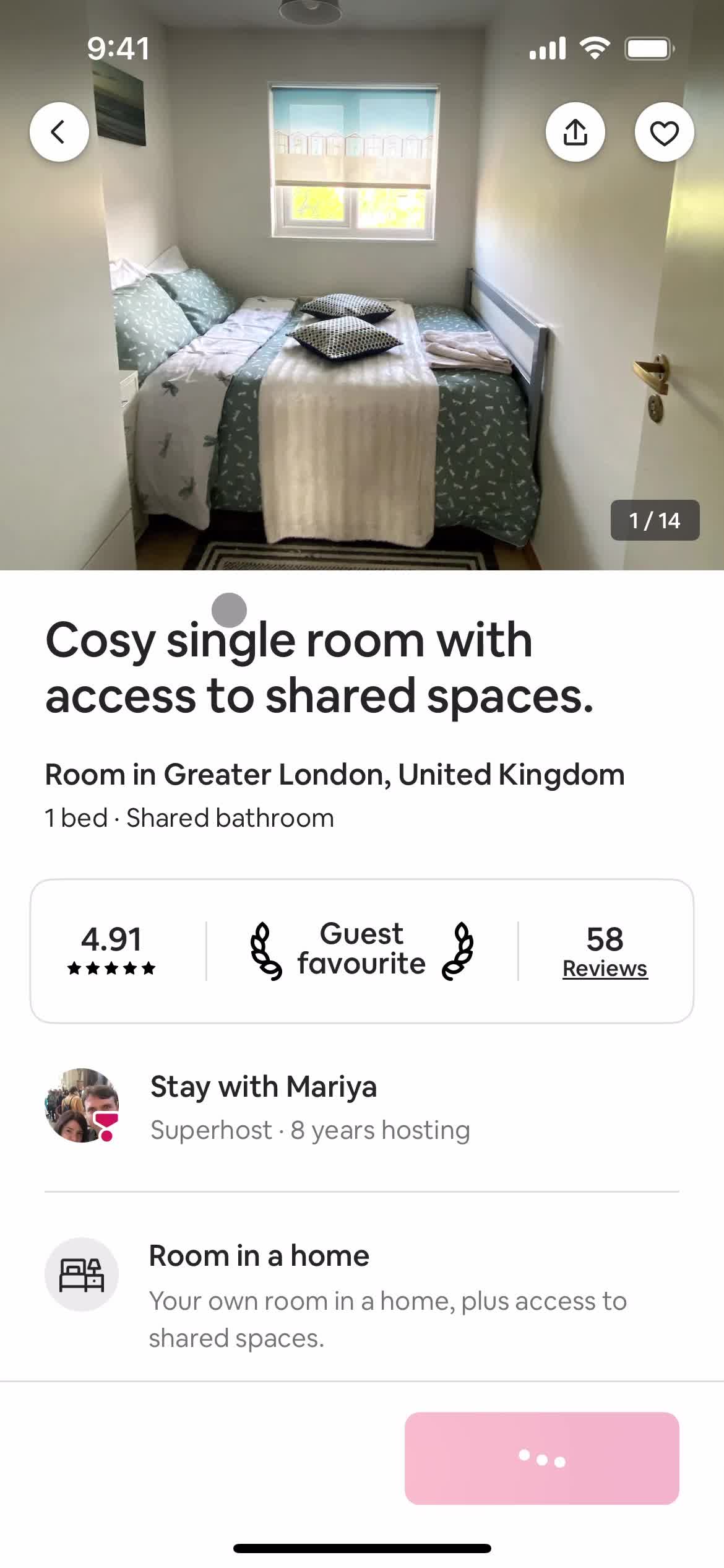 Airbnb property details screenshot