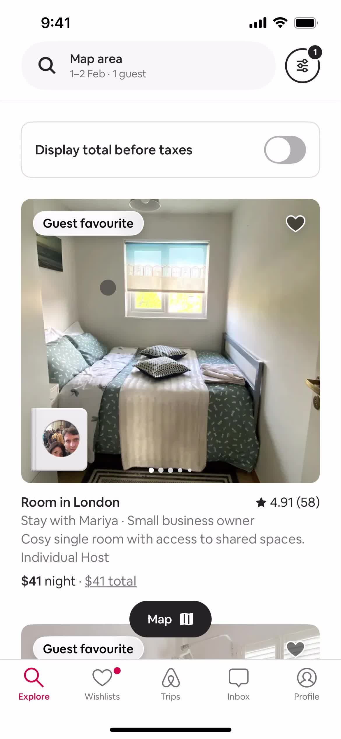 Airbnb home screenshot