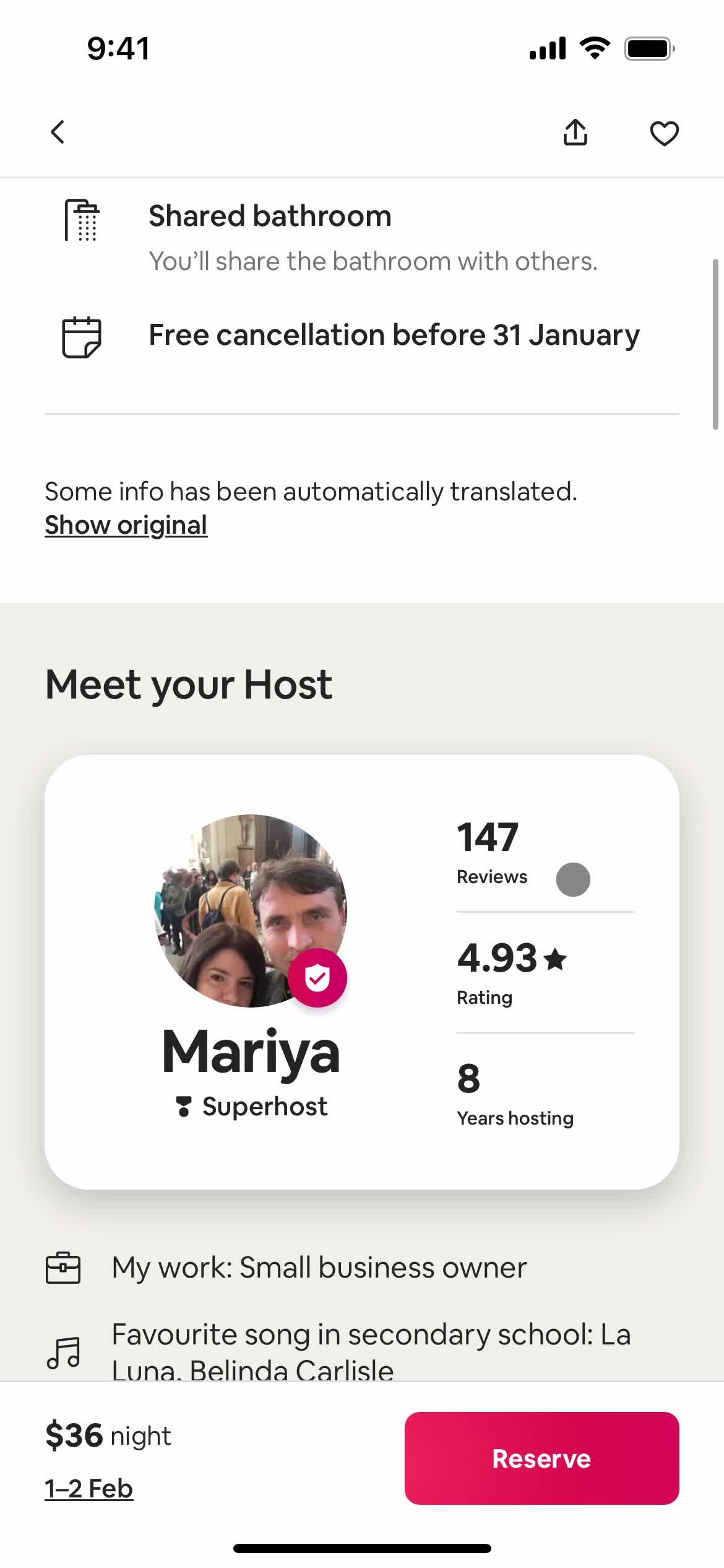 Airbnb about this host screenshot