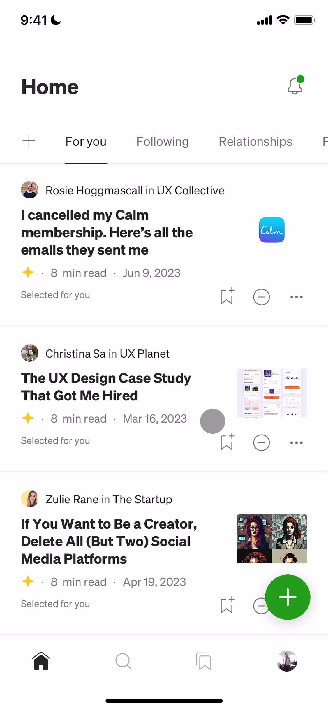 Medium home screenshot