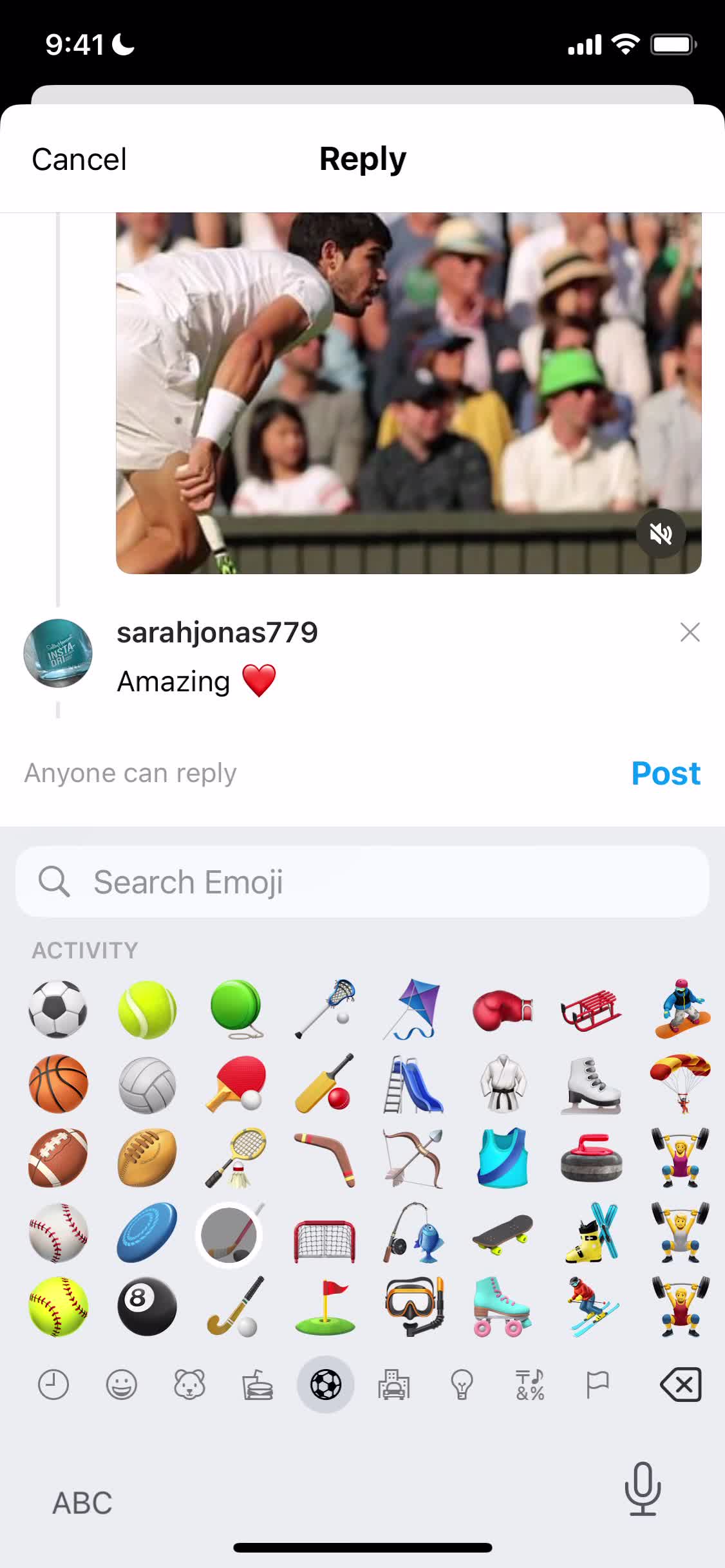 Threads emoji picker screenshot