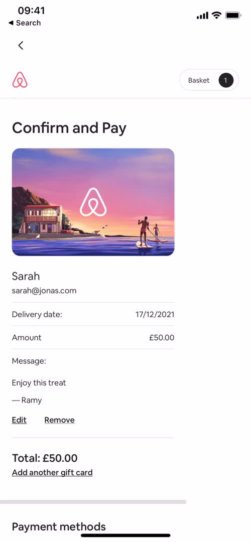 Airbnb confirm purchase screenshot