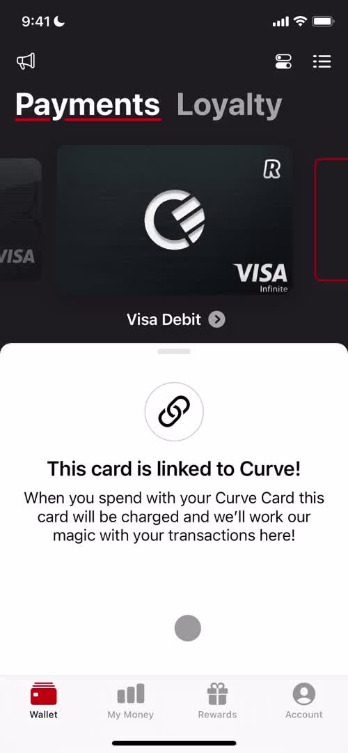 Curve wallet screenshot