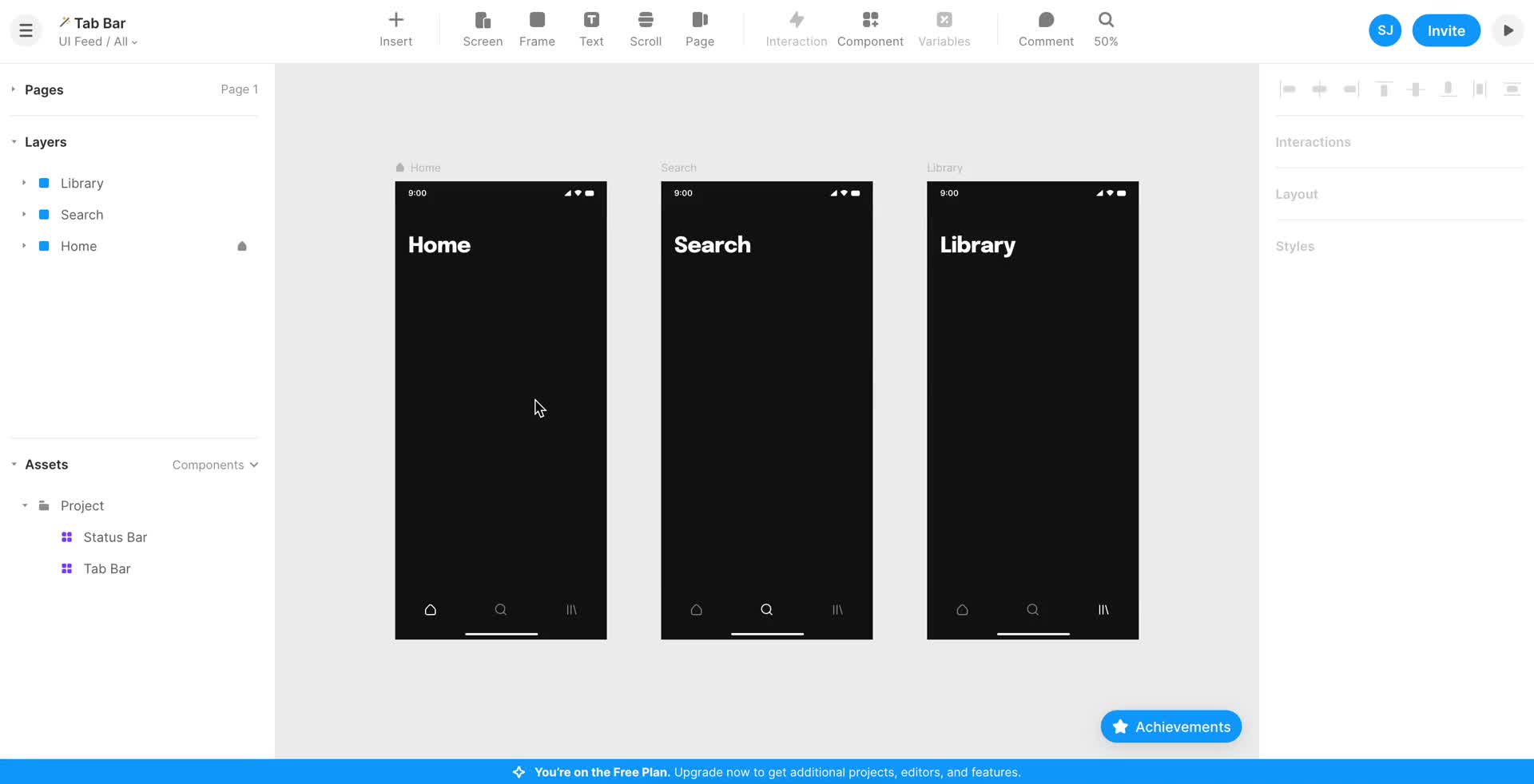 Framer editor screenshot