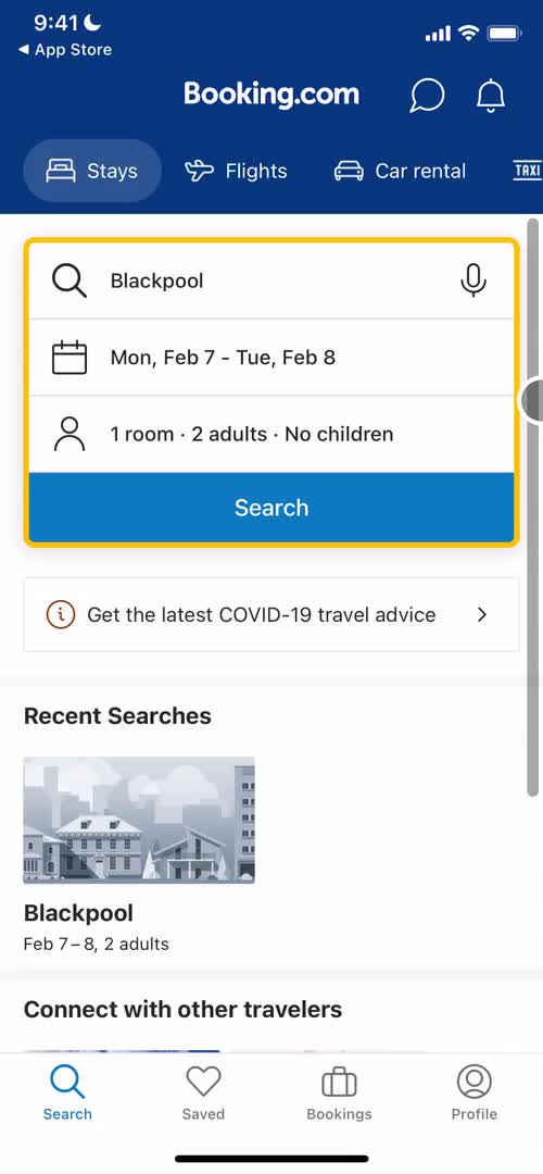 Booking.com search screenshot