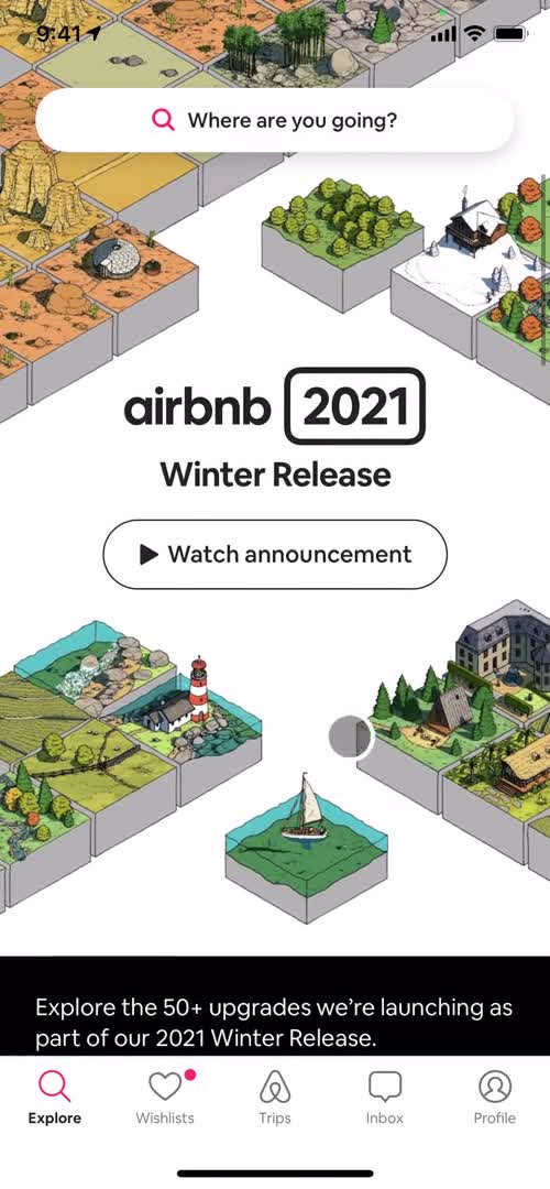 Airbnb explore screenshot