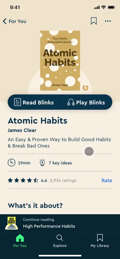 Blinkist book details screenshot