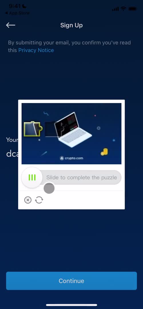 Crypto.com confirm you're human screenshot