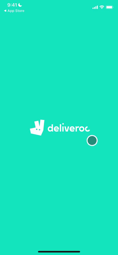 Deliveroo splash screen screenshot