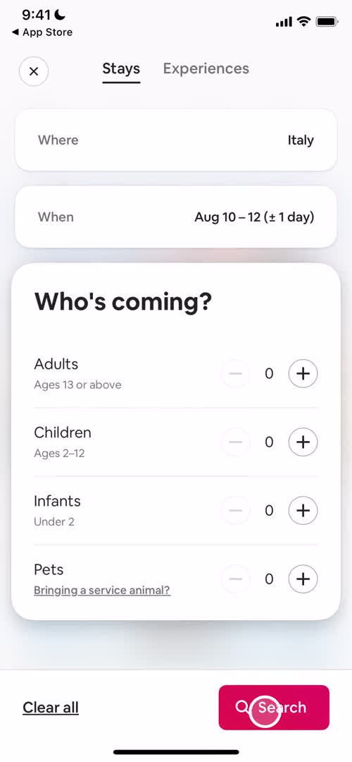 Airbnb add people screenshot