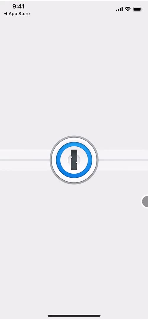 1Password splash screen screenshot