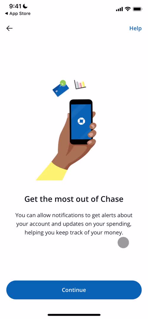 Chase enable notifications screenshot