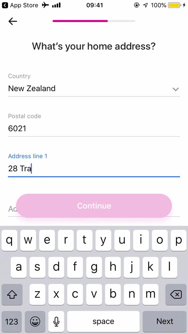 Revolut add address screenshot