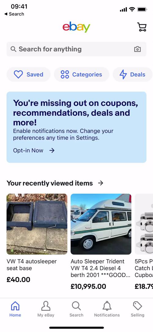 eBay home screenshot