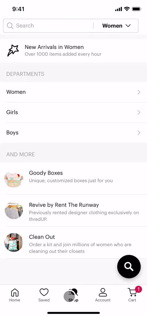 thredUP shop screenshot