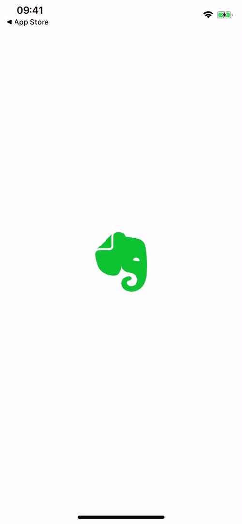 Evernote splash screen screenshot