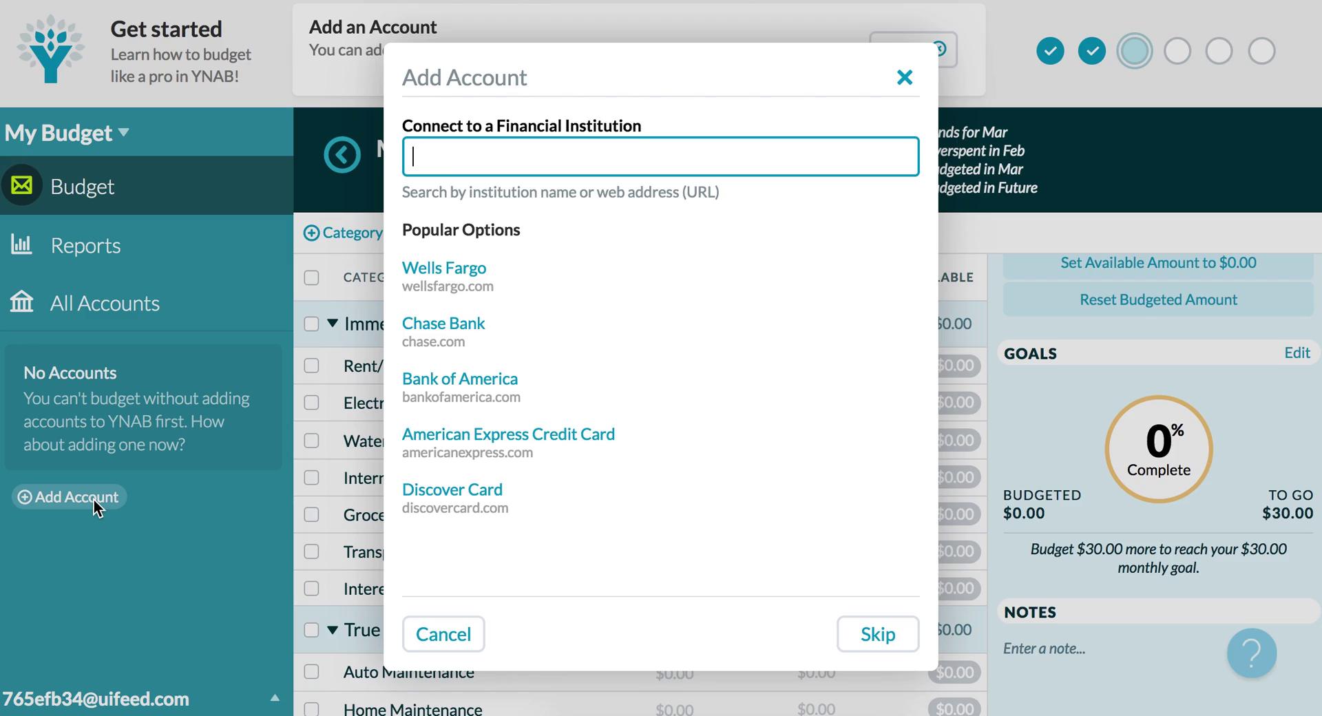 YNAB  screenshot