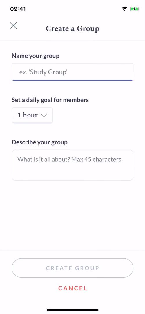 Flipd create group screenshot