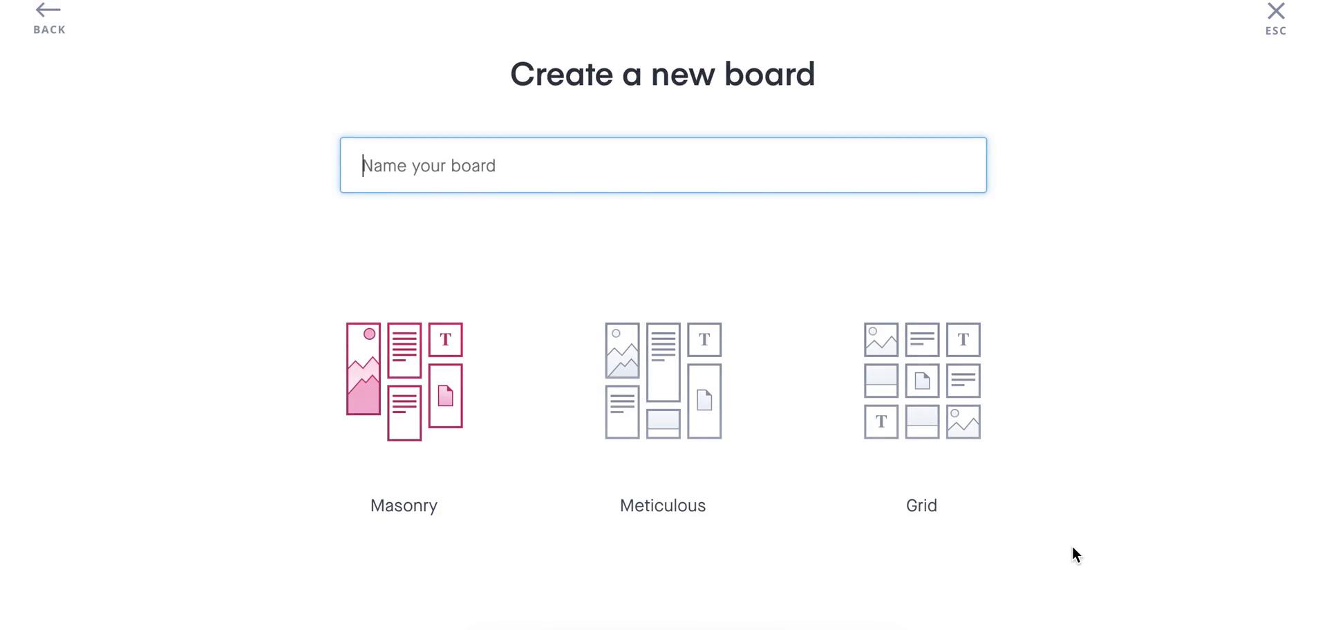 InVision create board screenshot