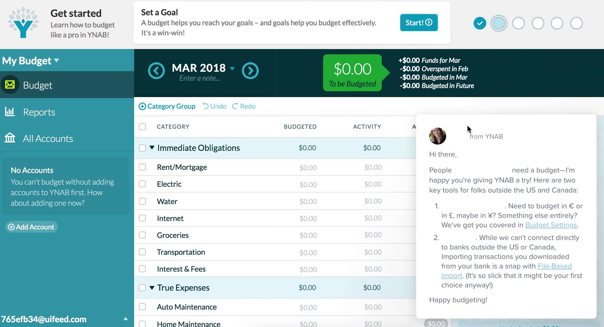 YNAB  screenshot