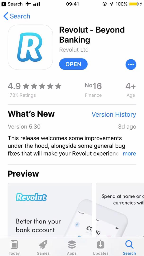 Revolut app store listing screenshot