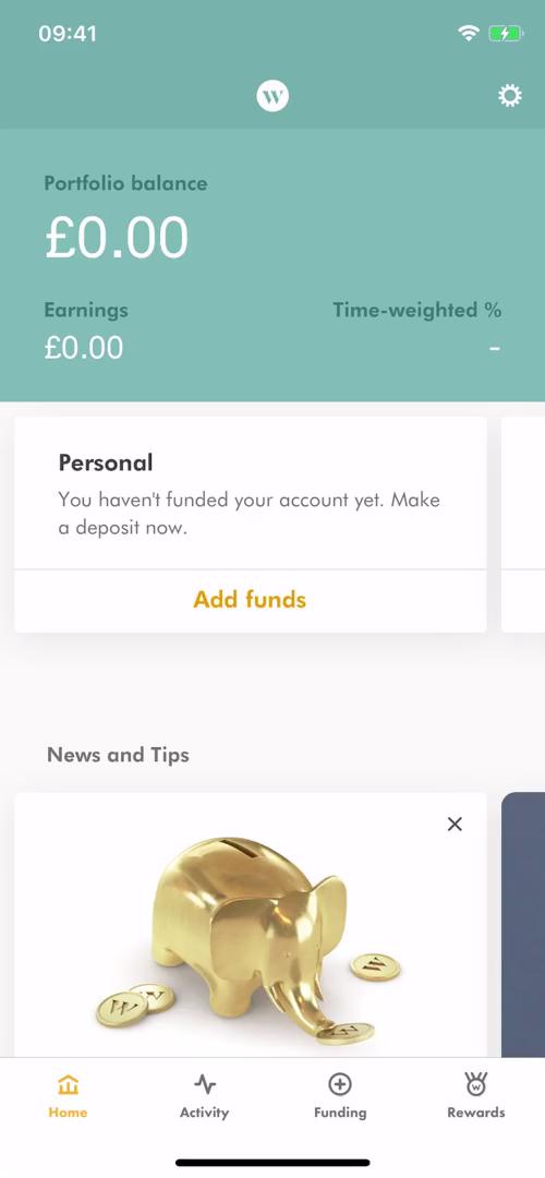 Wealthsimple home screenshot