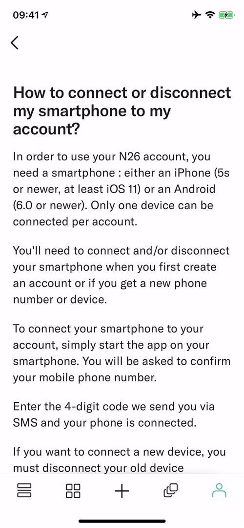 N26 help centre article screenshot