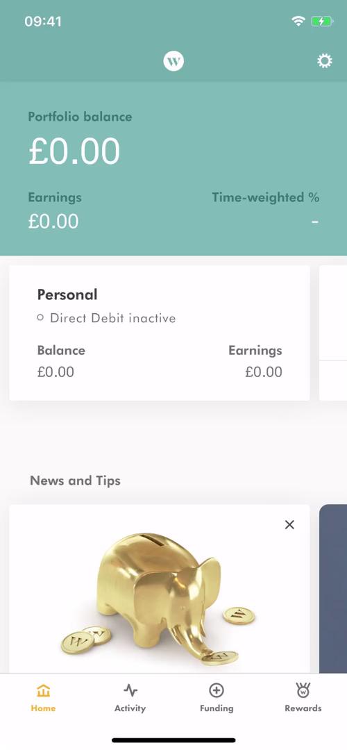 Wealthsimple home screenshot