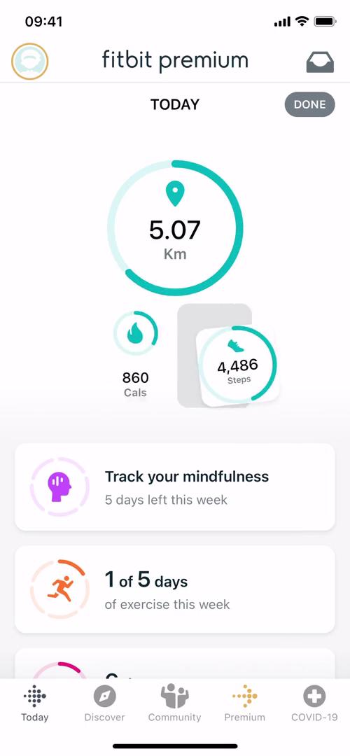 Fitbit edit dashboard screenshot