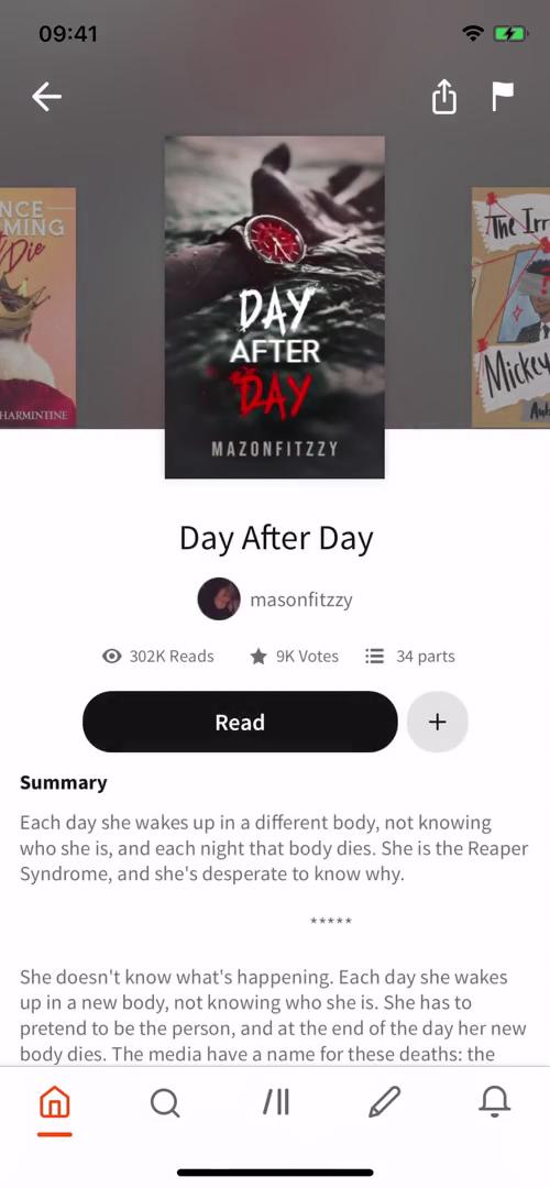 Wattpad story details screenshot