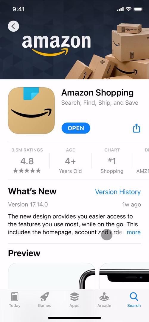 Amazon app store listing screenshot