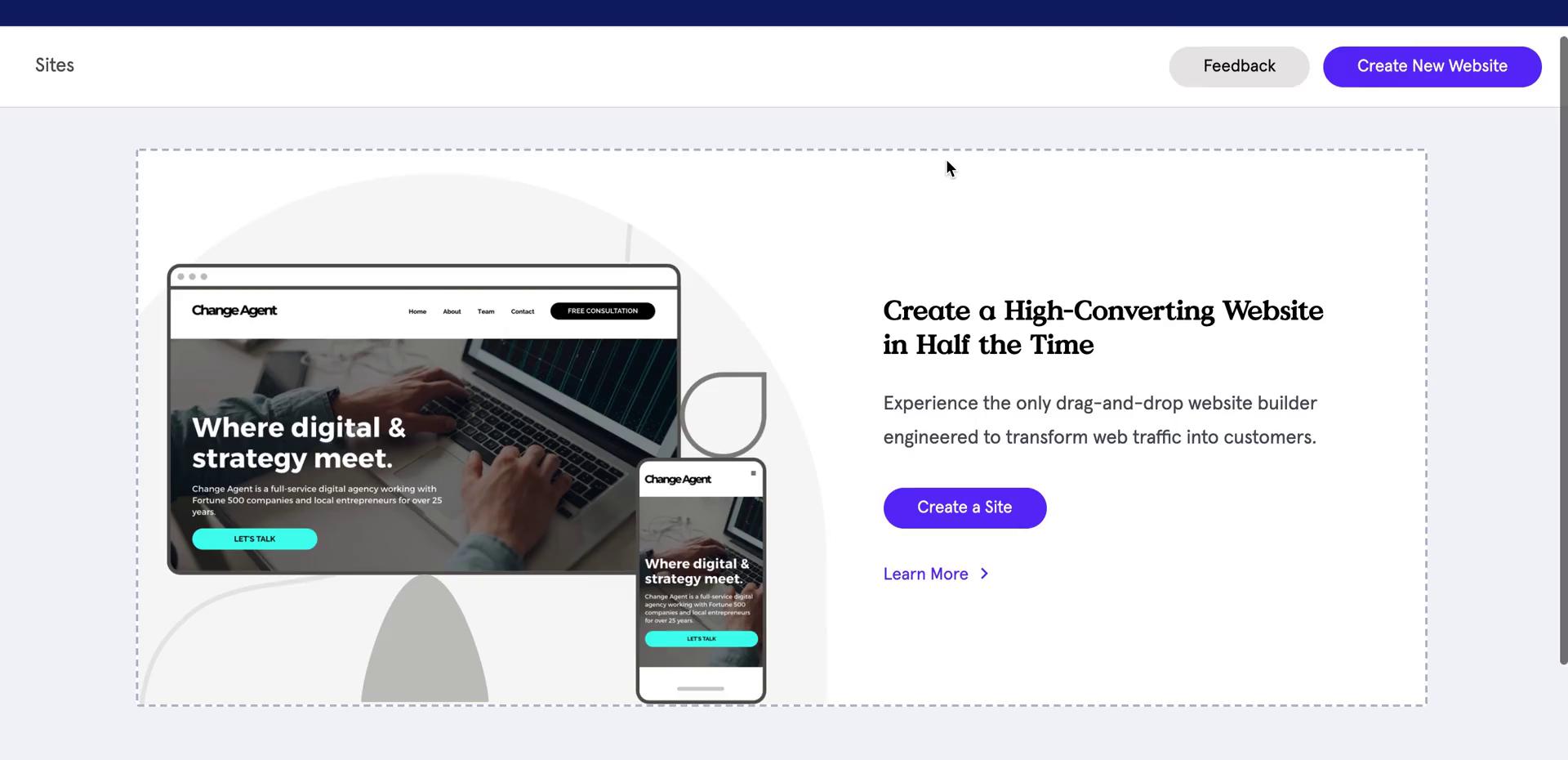 Leadpages websites screenshot